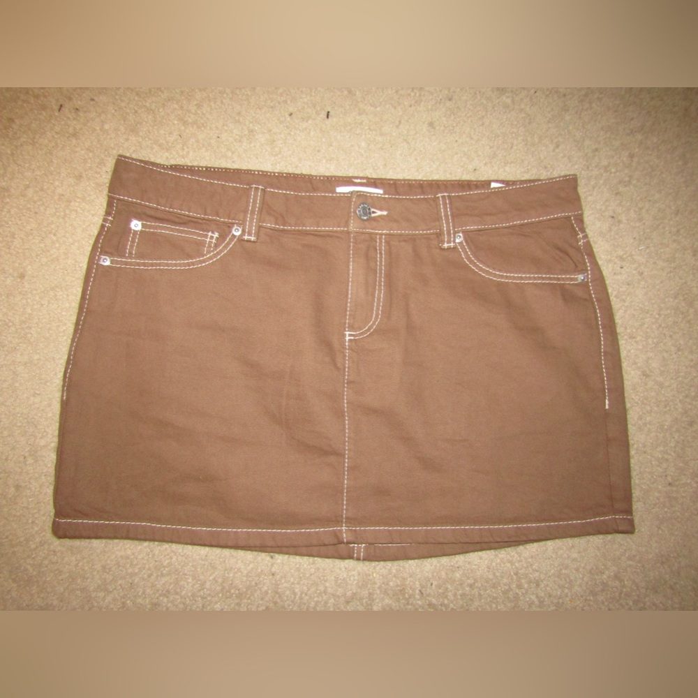 Garage Low-Rise Brown Mini Skirt